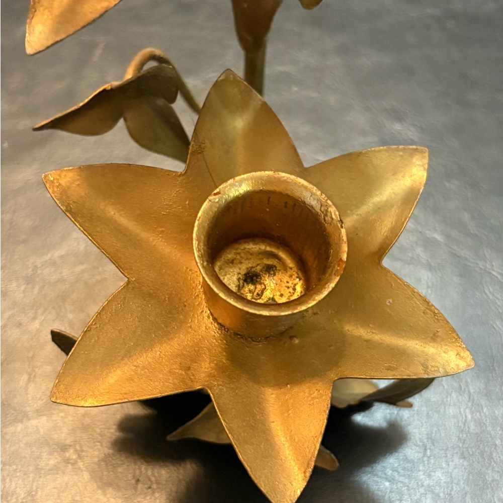 Italian Gilt Tole Candle Sconce (made in Italy) - Picture 5 of 10